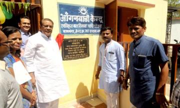 शिक्षा मंत्री श्री उमाशंकर गुप्ता ने वार्ड 47 में आँगनवाड़ी केन्द्र भवन लोकार्पित  किया