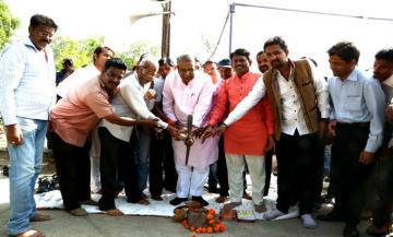 राजस्व मंत्री द्वारा वार्ड 31 में नाली निर्माण का भूमि-पूजन